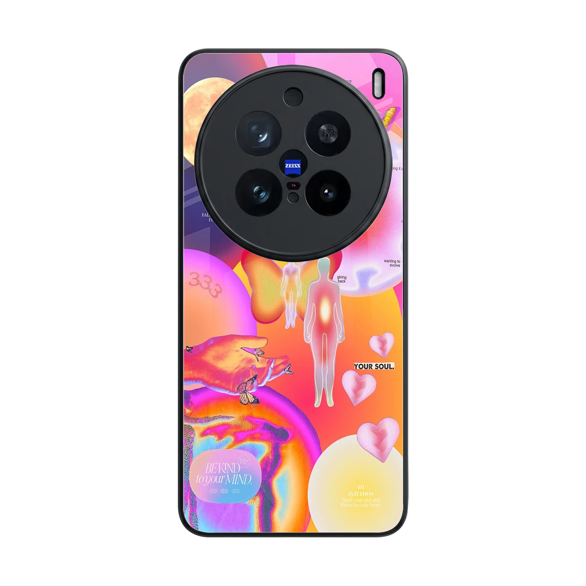 Cosmic Trinity back phone cover | glass case for vivo x200 pro
