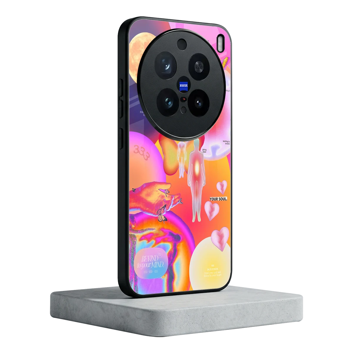 Cosmic Trinity vivo x200 pro mobile cover | shockproof glass phone case