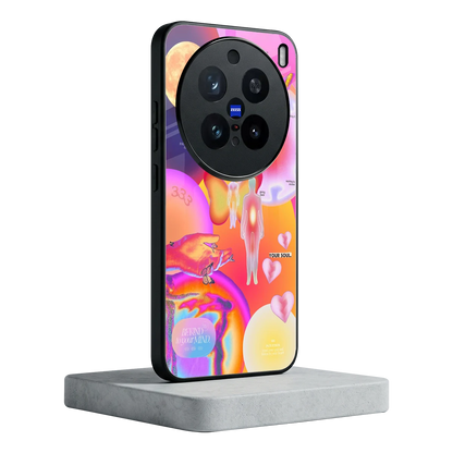 Cosmic Trinity vivo x200 pro mobile cover | shockproof glass phone case