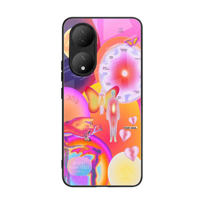 Cosmic Trinity back phone cover | glass case for Vivo-y100