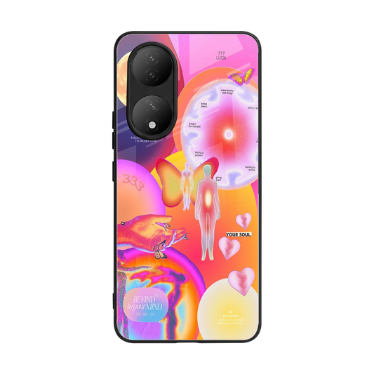 Cosmic Trinity back phone cover | glass case for Vivo-y100