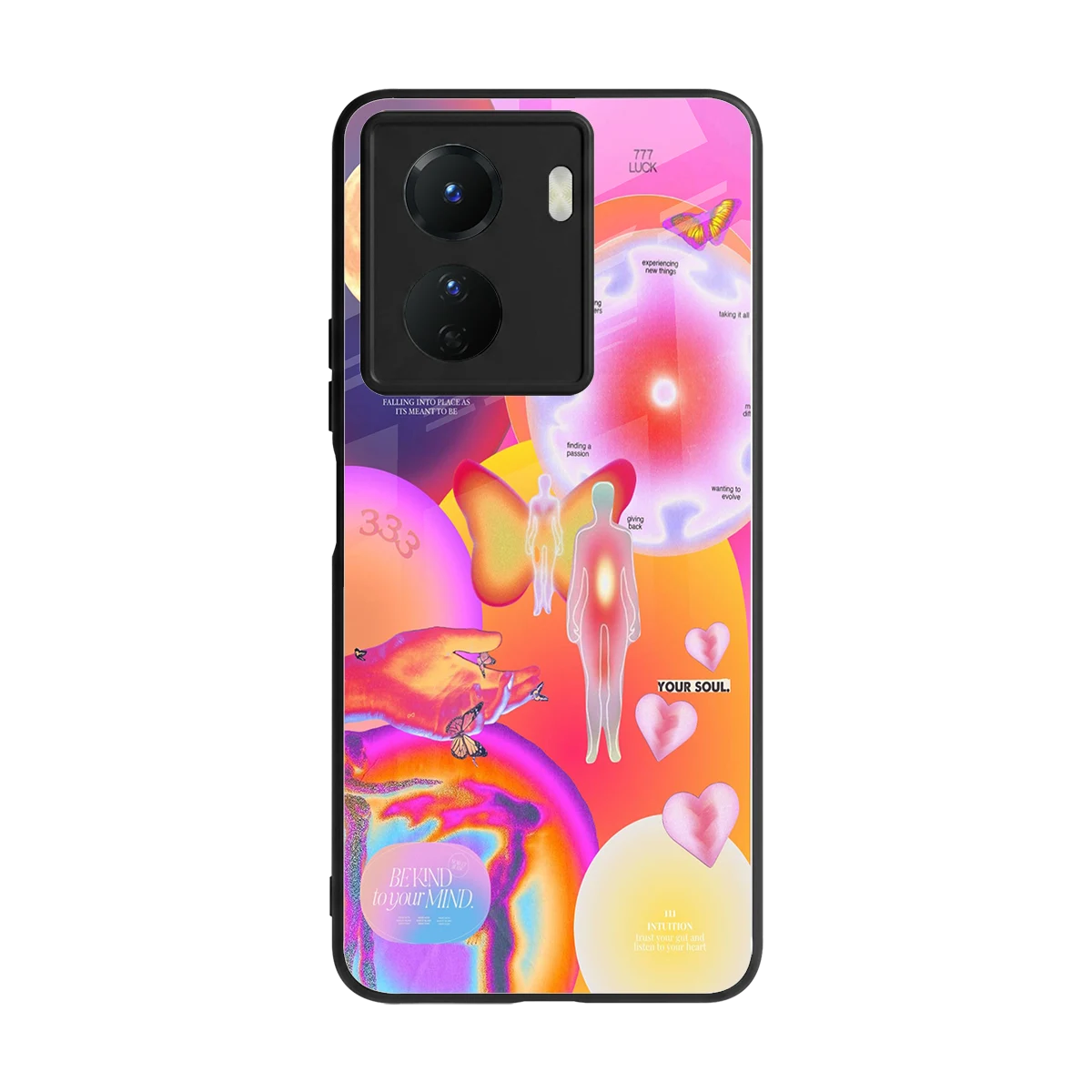 Cosmic Trinity back phone cover | glass case for vivo y16