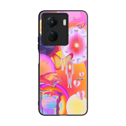 Cosmic Trinity back phone cover | glass case for vivo y16
