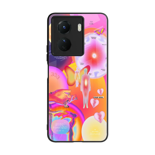 Cosmic Trinity back phone cover | glass case for vivo y16