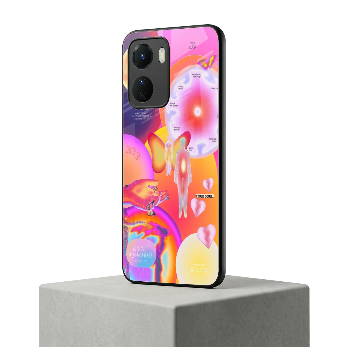 Cosmic Trinity vivo y16 mobile cover | shockproof glass phone case
