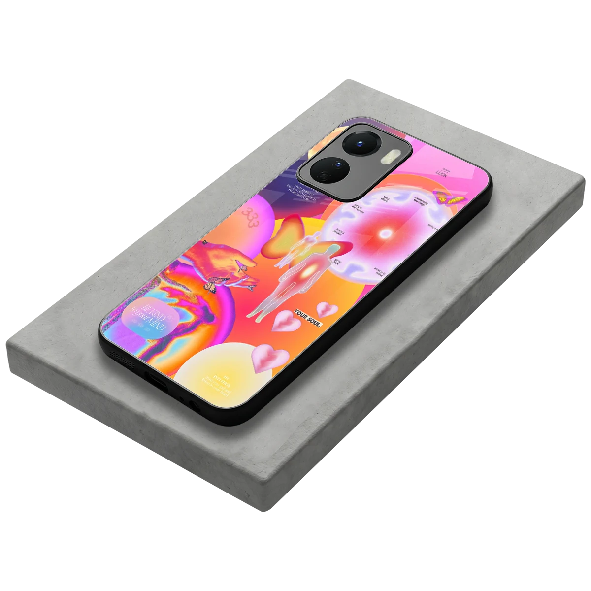 Cosmic Trinity stylish phone case for vivo y16 | glossy glass and slim fit