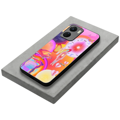 Cosmic Trinity stylish phone case for vivo y16 | glossy glass and slim fit