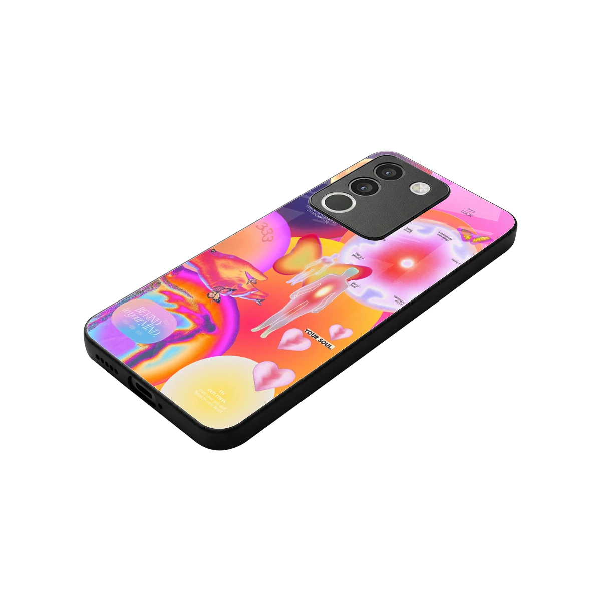 Cosmic Trinity stylish phone case for vivo y200 5g | glossy glass and slim fit