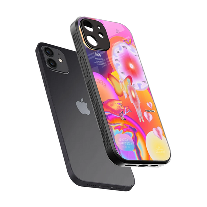 Cosmic Trinity sleek iphone 12 cover with tempered glass back and TPU edges
