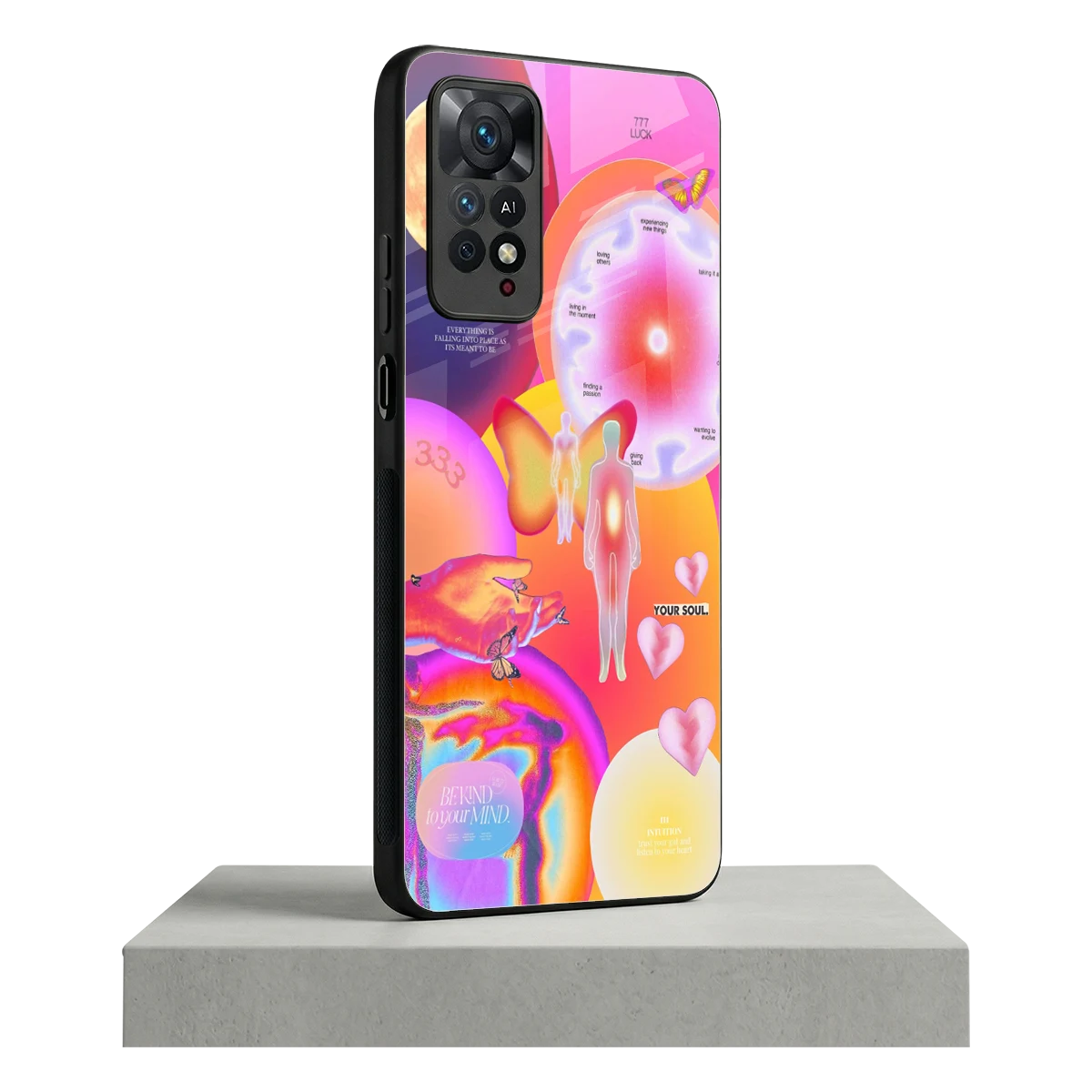 Cosmic Trinity redmi note 11 pro mobile cover | shockproof glass phone case