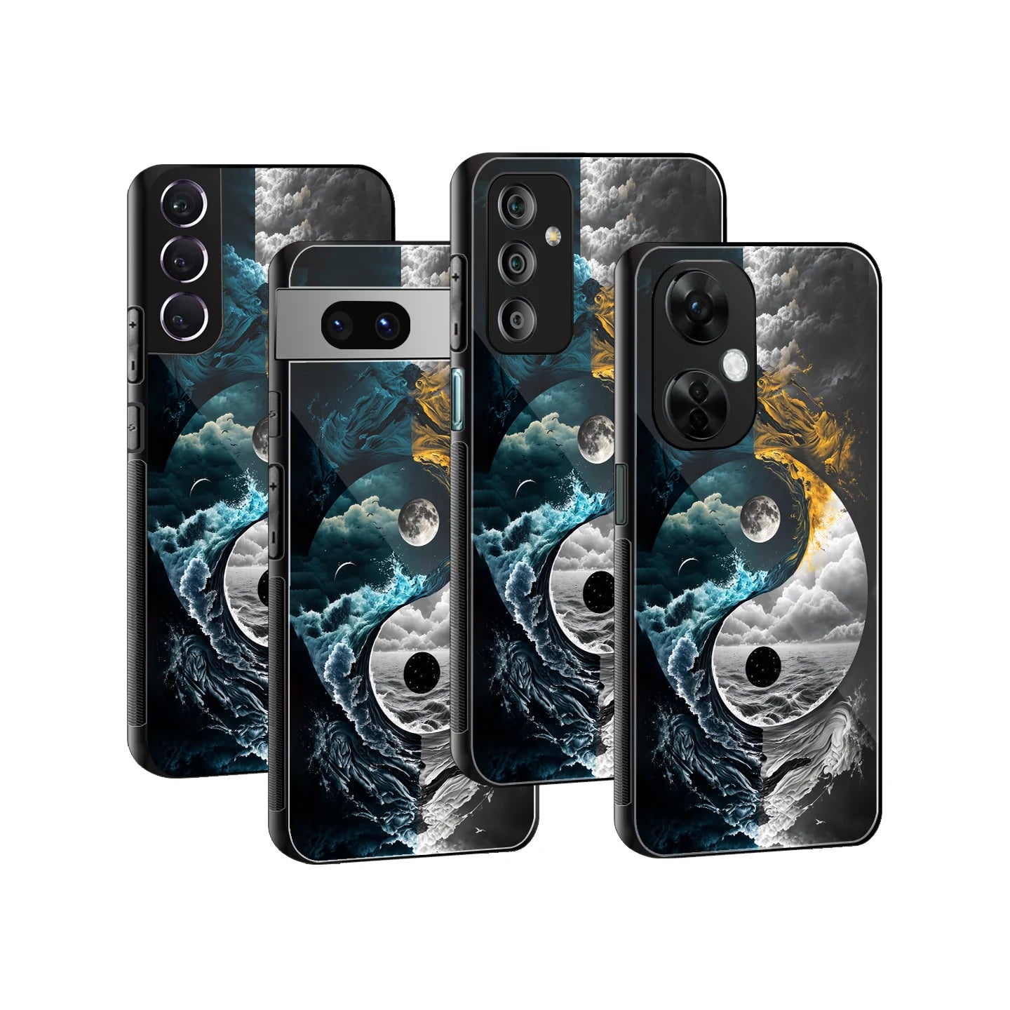Stylish Glass Back Case for All Smartphones iPhone, Samsung, OnePlus, Pixel, Redmi, Oppo, Vivo, Motorola