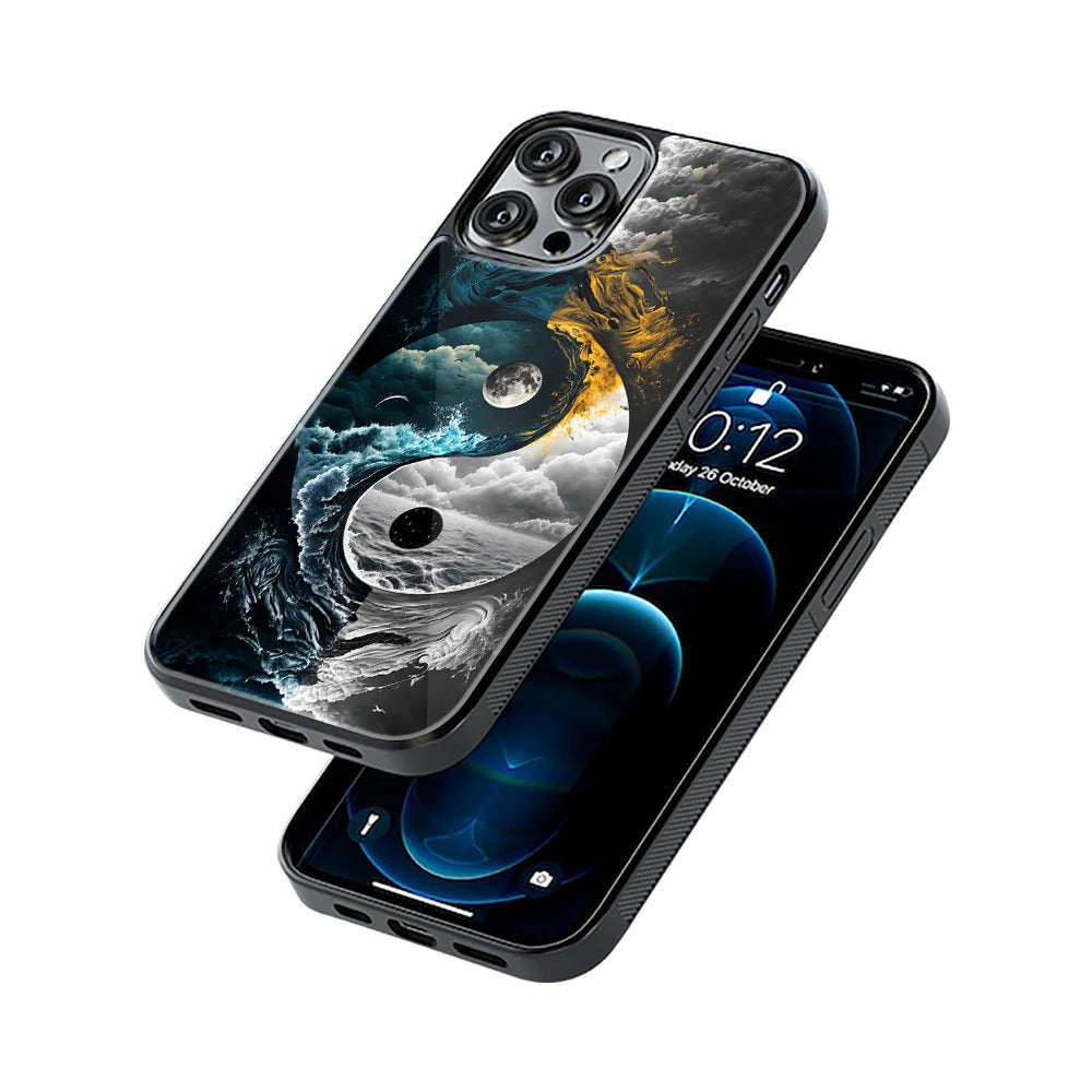 Protective Glass Back Phone Case Compatible with iPhone, Samsung, OnePlus, Pixel & More