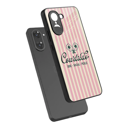 Courtside sleek oneplus nord ce5 5g cover with tempered glass back and TPU edges