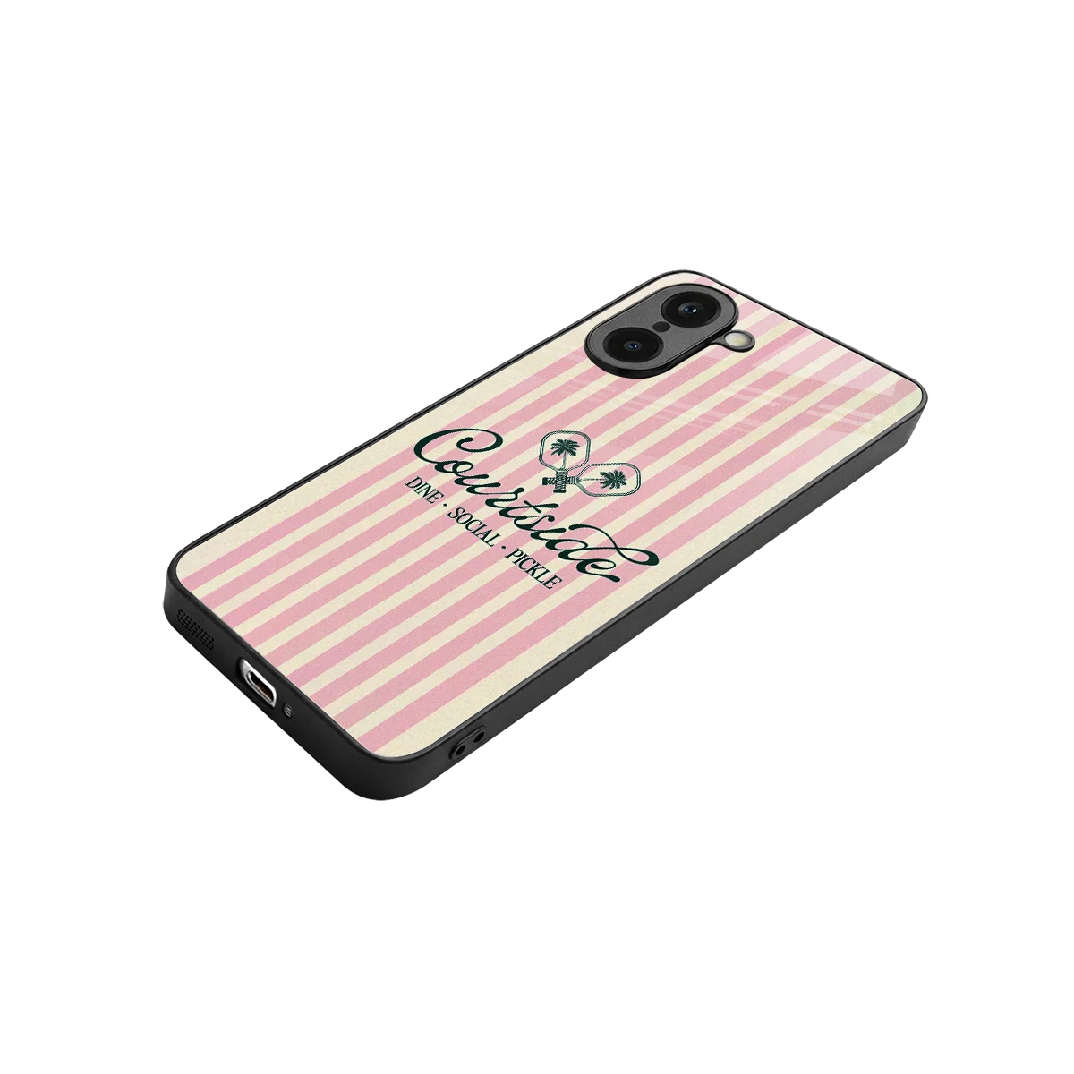 Courtside stylish phone case for oneplus nord ce5 5g | glossy glass and slim fit