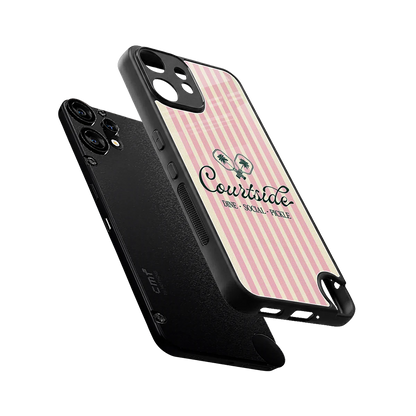 Courtside sleek cmf nothing phone 2 pro cover with tempered glass back and TPU edges