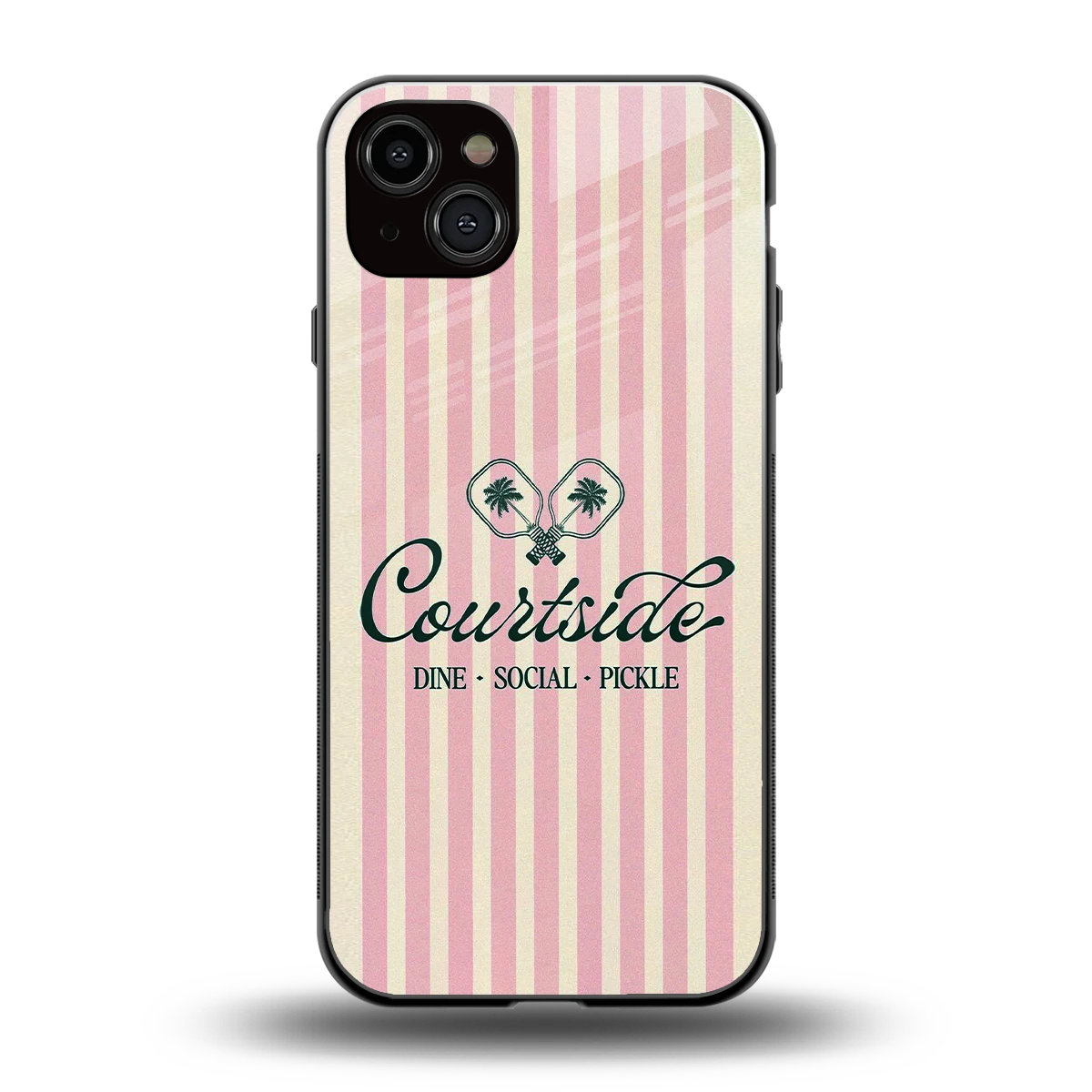 Courtside back phone cover | glass case for iphone 15 plus
