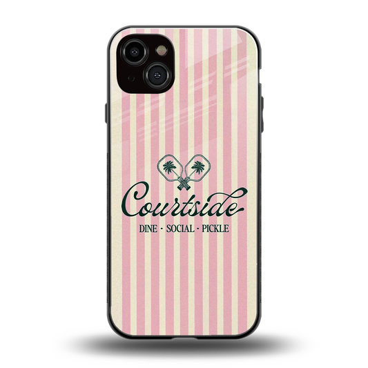 Courtside back phone cover | glass case for iphone 14 plus