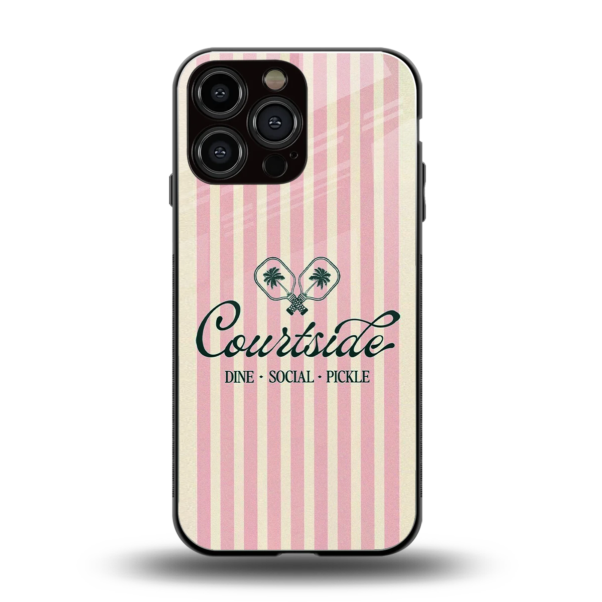 Courtside back phone cover | glass case for iphone 15 pro max
