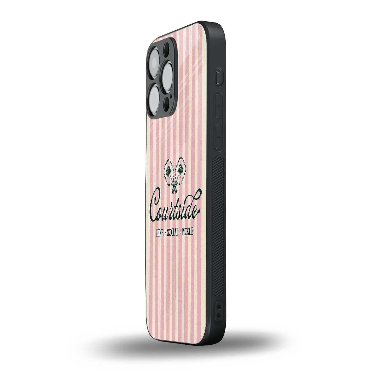 Courtside iphone 15 pro max mobile cover | shockproof glass phone case