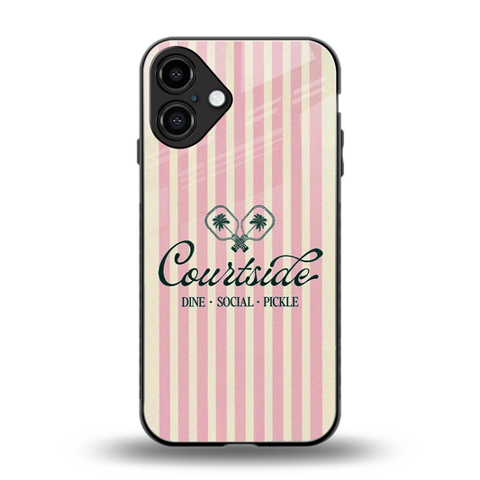 Courtside back phone cover | glass case for iphone 16 plus