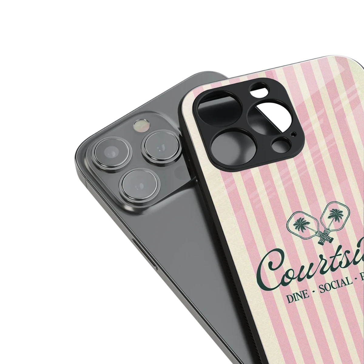 Courtside stylish phone case for iphone 13 pro | glossy glass and slim fit