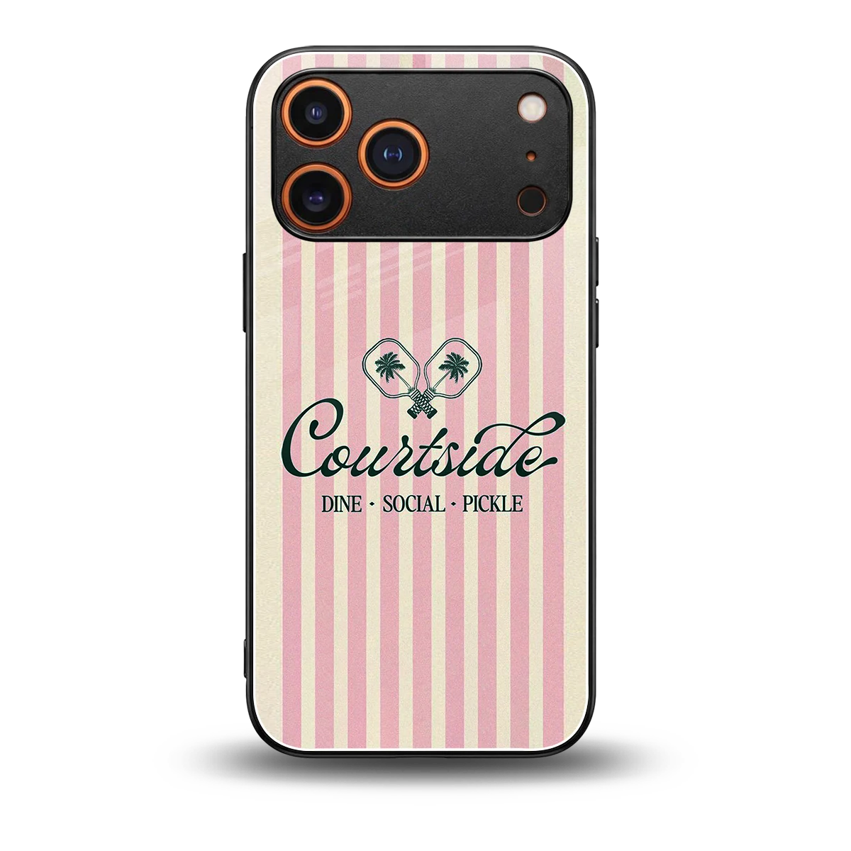 Courtside back phone cover | glass case for iphone 17 pro max