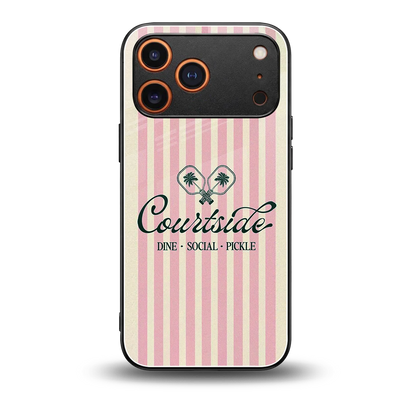 Courtside back phone cover | glass case for iphone 17 pro max