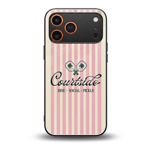 Courtside back phone cover | glass case for iphone 17 pro max