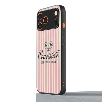 Courtside iphone 17 pro mobile cover | shockproof glass phone case