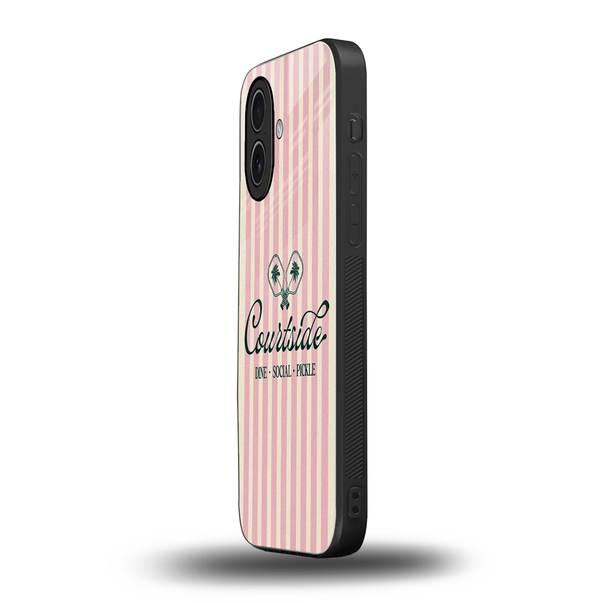 Courtside iphone 17 mobile cover | shockproof glass phone case