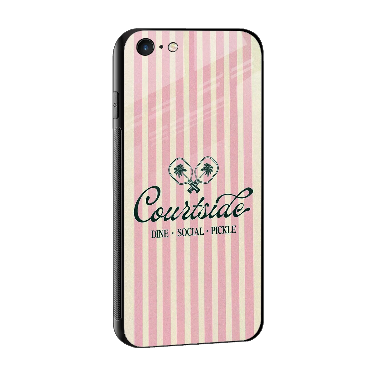 Courtside sleek iphone 6 cover with tempered glass back and TPU edges