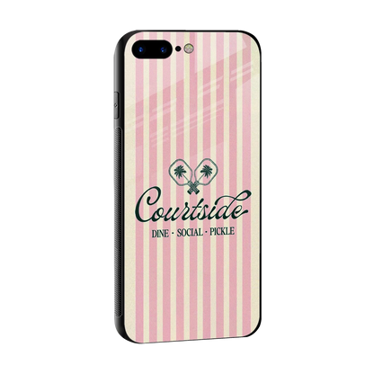 Courtside sleek iphone 7 plus cover with tempered glass back and TPU edges