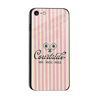 Courtside sleek iphone 7 cover with tempered glass back and TPU edges