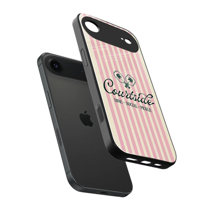 Courtside sleek iphone air cover with tempered glass back and TPU edges