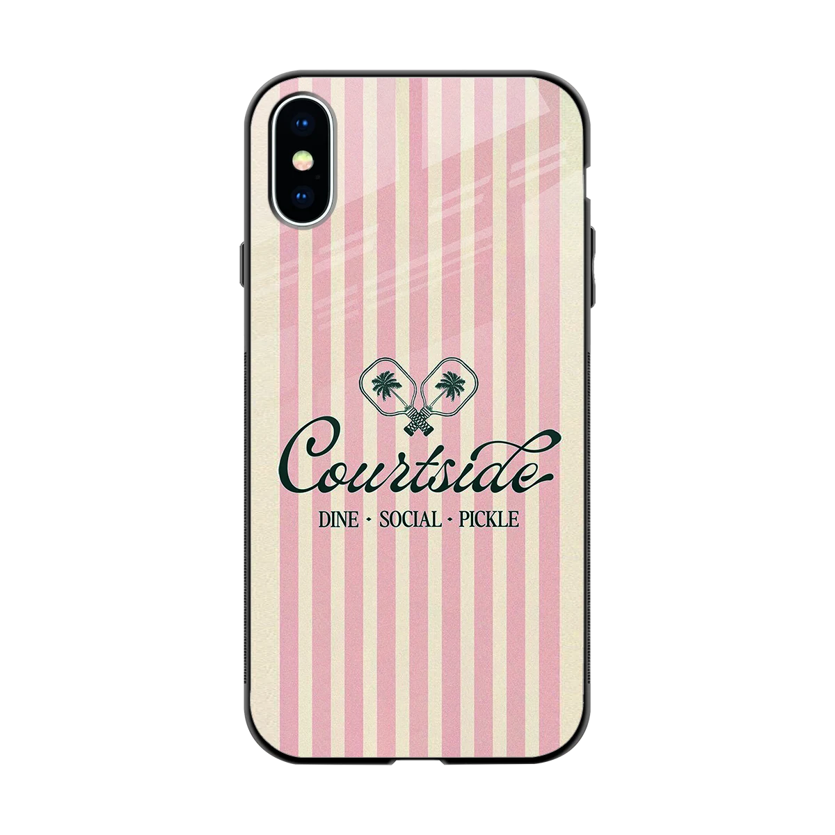 Courtside back phone cover | glass case for iphone xs