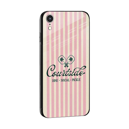 Courtside sleek iphone xr cover with tempered glass back and TPU edges