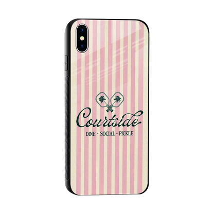 Courtside sleek iphone xs max cover with tempered glass back and TPU edges