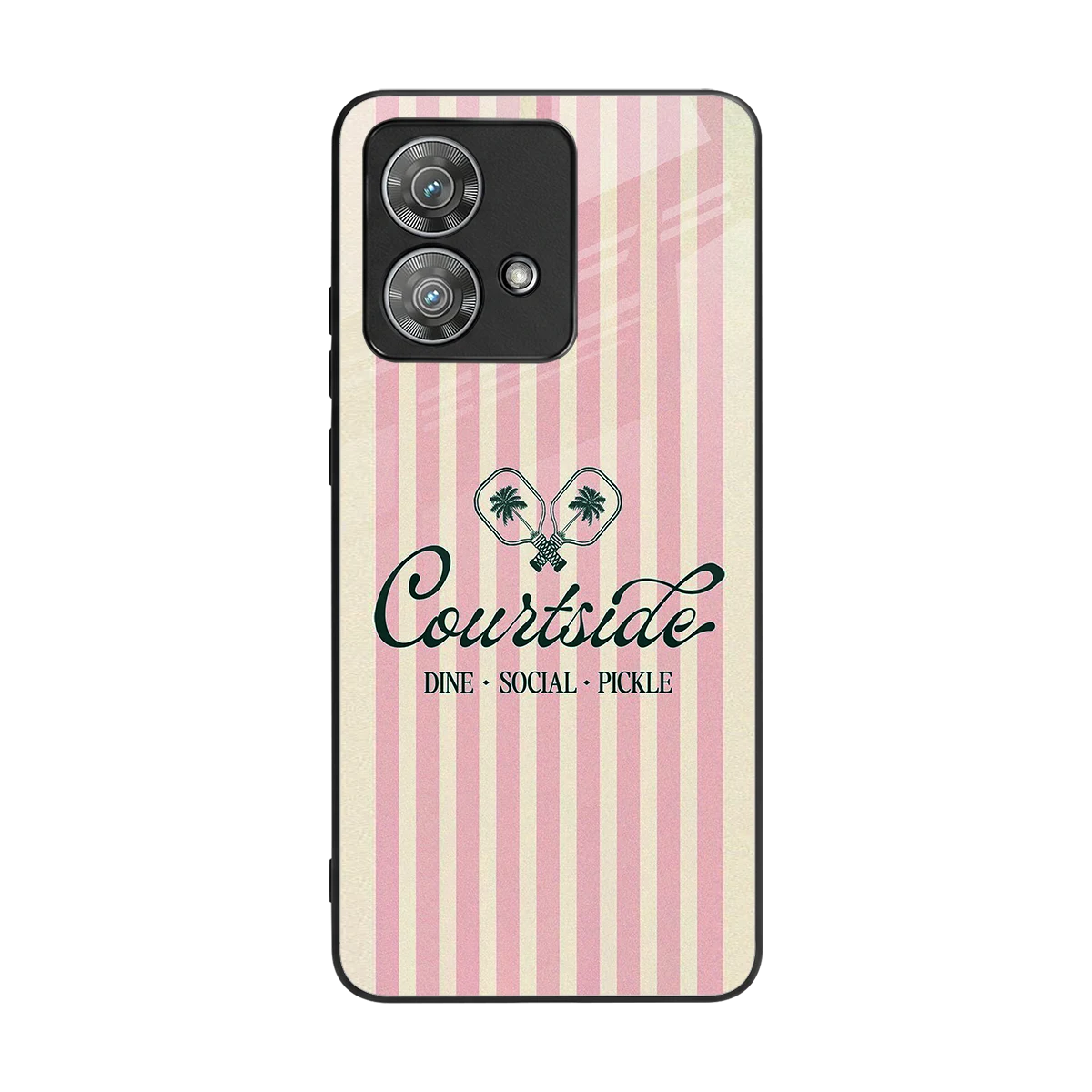 Courtside back phone cover | glass case for motorola edge 40 neo 5g