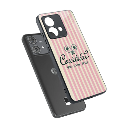 Courtside sleek motorola edge 40 neo 5g cover with tempered glass back and TPU edges