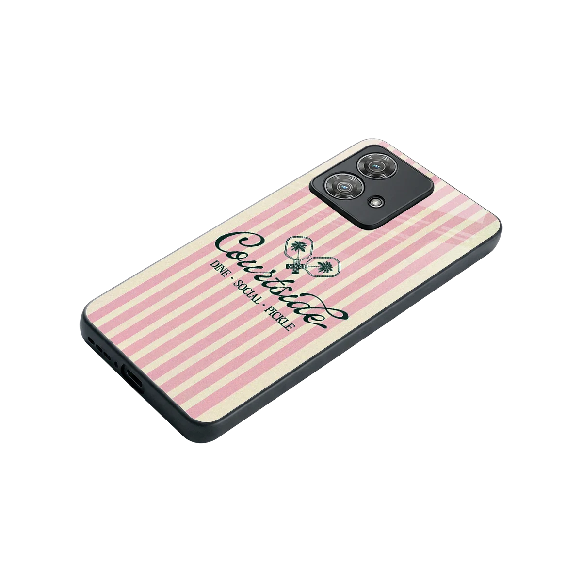 Courtside stylish phone case for motorola edge 40 neo 5g | glossy glass and slim fit