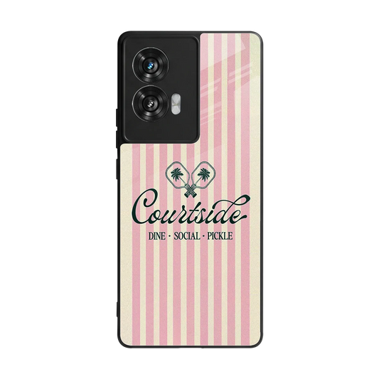 Courtside back phone cover | glass case for motorola edge 50 fusion