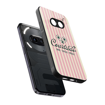 Courtside sleek nothing phone 2a cover with tempered glass back and TPU edges