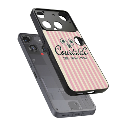 Courtside sleek nothing phone 3 cover with tempered glass back and TPU edges