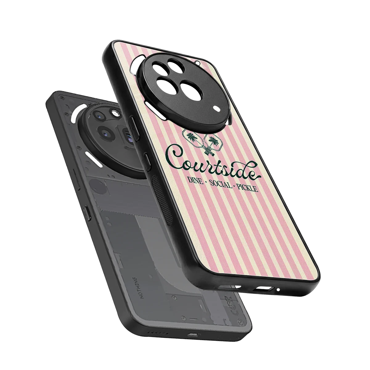 Courtside sleek nothing phone 3a pro cover with tempered glass back and TPU edges