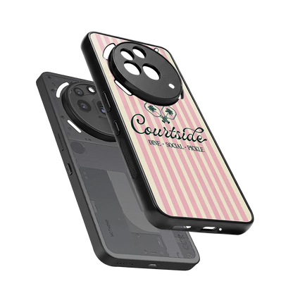 Courtside sleek nothing phone 3a pro cover with tempered glass back and TPU edges