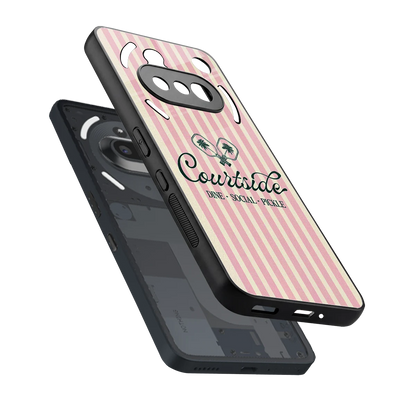 Courtside sleek nothing phone 3a cover with tempered glass back and TPU edges