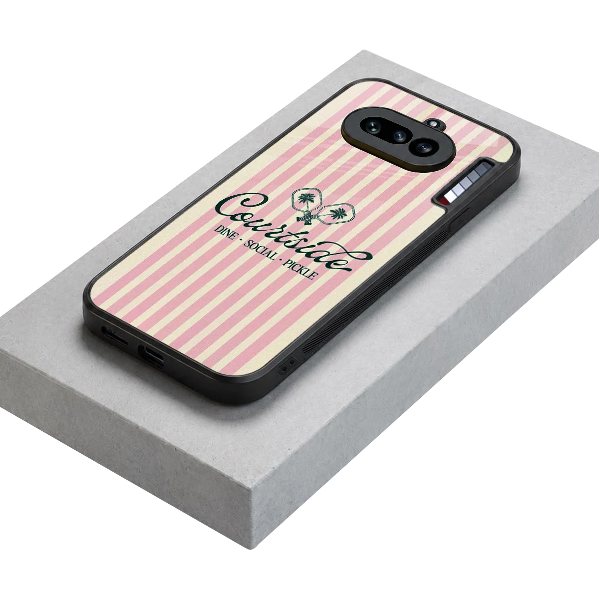 Courtside stylish phone case for nothing phone 4a | glossy glass and slim fit