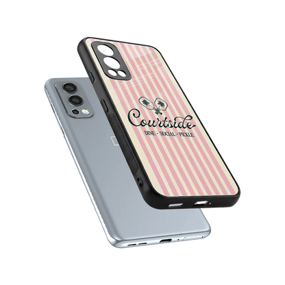 Courtside sleek oneplus nord 2 cover with tempered glass back and TPU edges