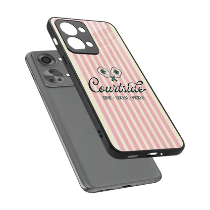 Courtside sleek oneplus nord 2t cover with tempered glass back and TPU edges