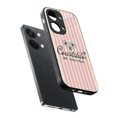 Courtside sleek oneplus nord 3 cover with tempered glass back and TPU edges